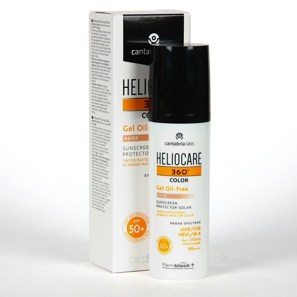 HELIOCARE 360° GEL OIL- FREE WITH TONE (BEIGE) SPF50+ | Sun protection gel for oily skin with tone (BEIGE) SPF50+, 50ml