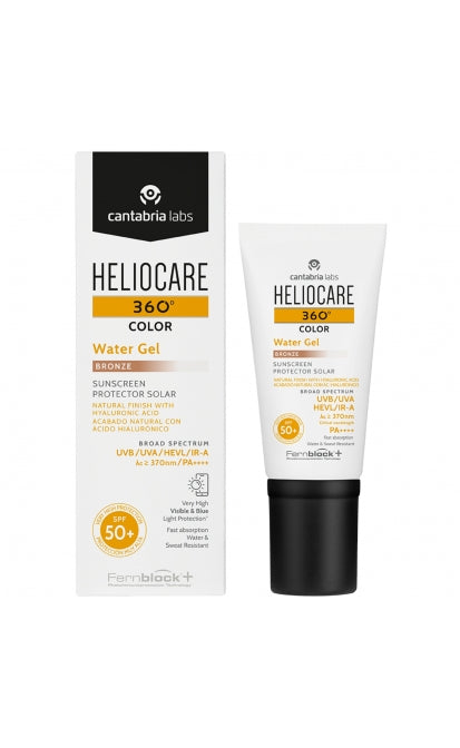 HELIOCARE 360° WATER GEL BRONZE SPF50+ | Intensively moisturizing sun protection cream with tint (BRONZE), SPF50+, 50 ml