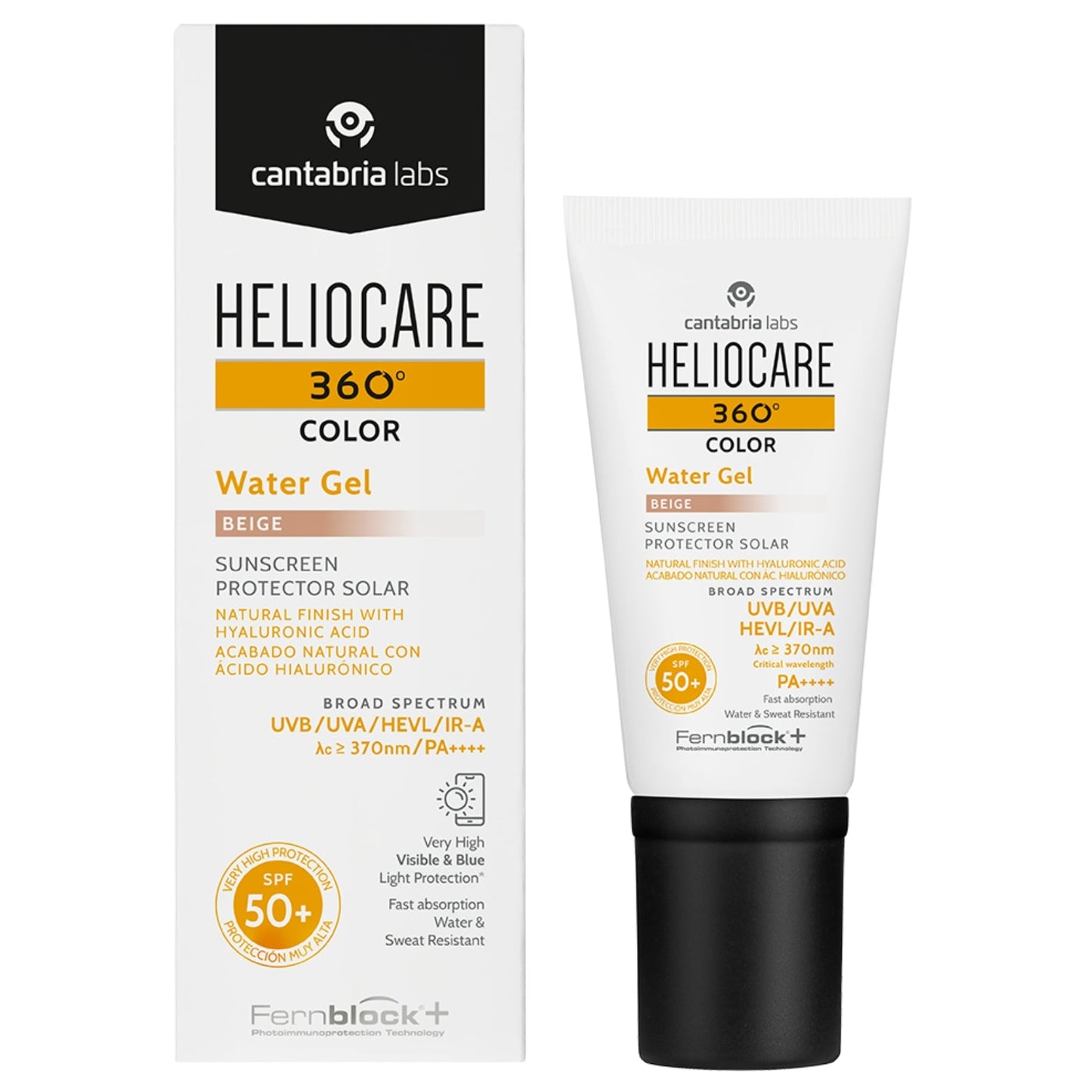 HELIOCARE 360° WATER GEL BEIGE SPF50+ | Intensively moisturizing tinted sunscreen (BEIGE), SPF50+, 50 ml
